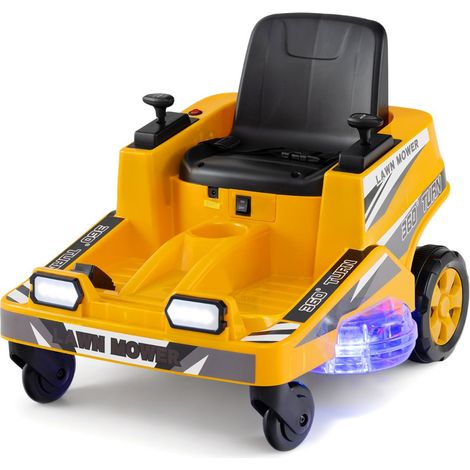 Tosaerba elettrico per bambini con rotazione a 360° 72 x 62 x 54 cm maggiore sicurezza uso esterno PP giallo 200017964
