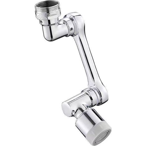 Accessoire de robinet rotatif à 1080° – Rallonge de robinet flexible avec tête pivotante et joints – Connexion universelle pour cuisine et salle de bain (1/2)