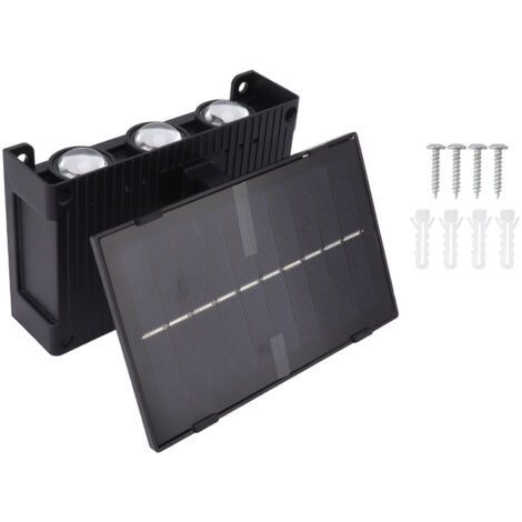 Waterproof Outdoor Solar Lights, 6 LED Bulbs, Outdoor Wall Light, for Garden, Patio, Yard, Deck, Indoor, RGB (1/5)