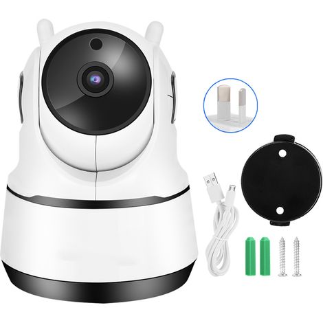 Caméra de surveillance WiFi HD 1080P CCTV avec vision nocturne IR CUT, PTZ bébé moniteur, 110-240V (prise AU) (1/5)