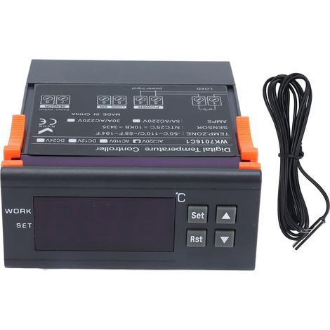 Contrôleur de température numérique Thermostat de commande de température électronique avec sonde d'affichage LCD AC220V / 5A (1/5)