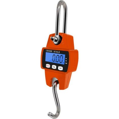 One Piece Mini Portable Digital LCD Electronic Ladder Échelle de Jeu Échelle de Grue avec Échelle de 300 kg avec Crochet Valise de Voyage Pêche Ferme de Chasse en Plein Air (Orange)-2658146mm
