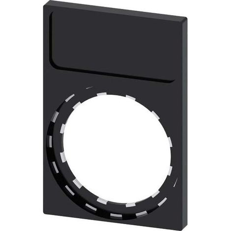 Siemens typenschildhalter 12,5x27mm q serie schwarz 3su19000an100aa0