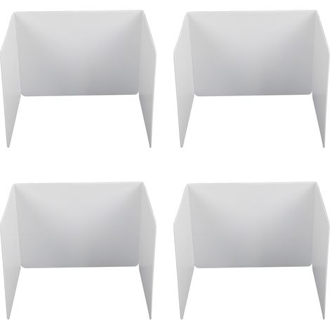 Lot de 4 paravents de confidentialité pour salle de classe, faciles à nettoyer, installation rapide, séparateurs de bureau en plastique pour bibliothèque de bureau (1/5)