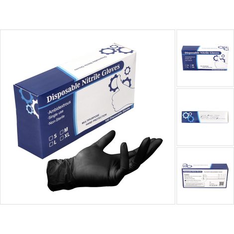 Gants jetables en nitrile - 100 pièces taille S / petit - non stérile