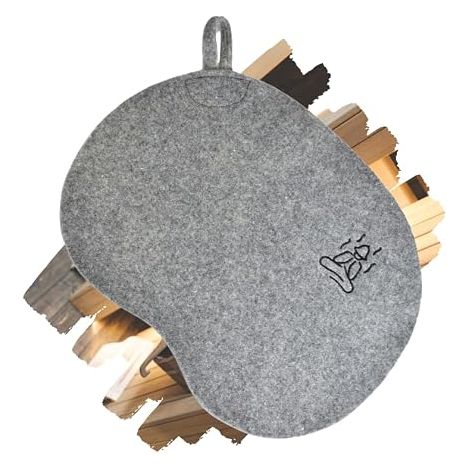 Wool Sauna Seat Cushion Grey Felt Insulated Mat for Bench, Chair or Floor Sauna Spa Accessory (1/5)