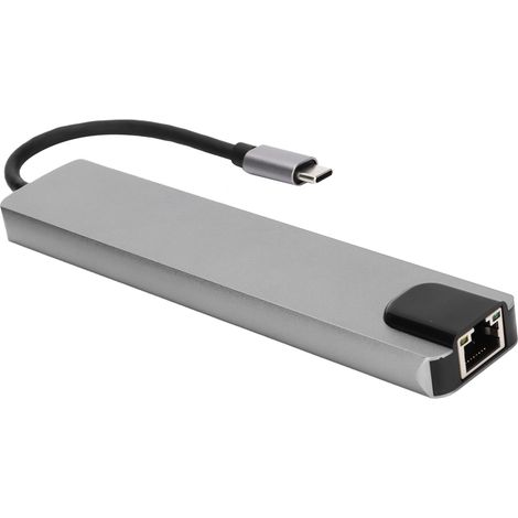 Tragbarer und robuster USB-C-Hub mit 87 W Leistungsabgabe, hergestellt aus verschleißfester Aluminiumlegierung, USB-C-Dockingstation (1/5)