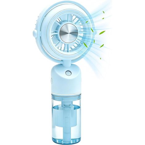 Ventilateur Rechargeable 3 Vitesses à Main Ventilateur personnel rafraîchissant à batterie pour l' Pour intérieur, extérieur, bureau, maison, gym, camping, plage (1/5)