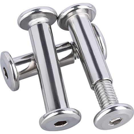 30 Stück M6 x 20 mm Verbindungsschrauben, Edelstahl-Möbelmontageschrauben, Bindeschrauben, Verbindungsschrauben für Möbel, Schränke und Holzplatten