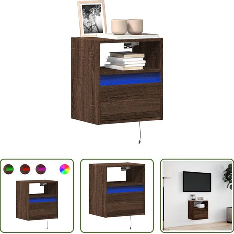 LED-Beleuchtung - TV-Wandschrank mit LED-Beleuchtung Eichen-Optik 41x31x45 cm (1/5)