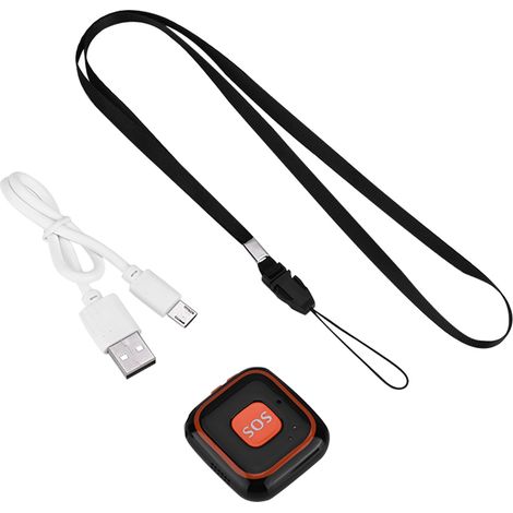 Traceur GPS Mini pour Enfants - Alarme SOS et Suivi par Application (Noir)