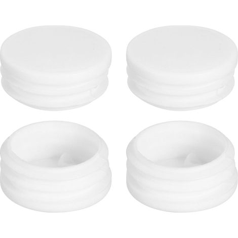 4 Pcs 42mm Diamètre Bouchon Élastique Rond Bouchon Blanc (1/5)