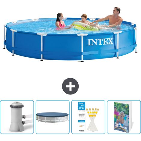 Intex Piscine Tubulaire Ronde - 366x76 cm - 5-pièces SCB129 (1/5)