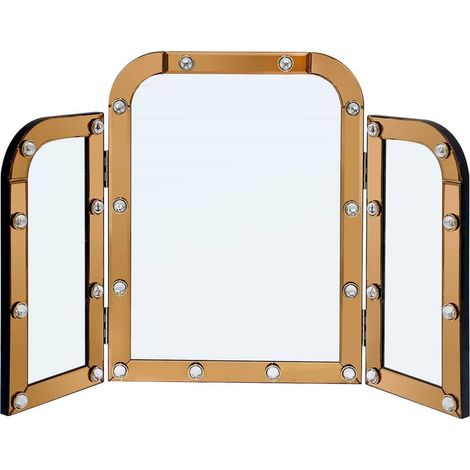 Miroir d'exception Jaira élégant et pratique - Cuivre brillant (1/2)