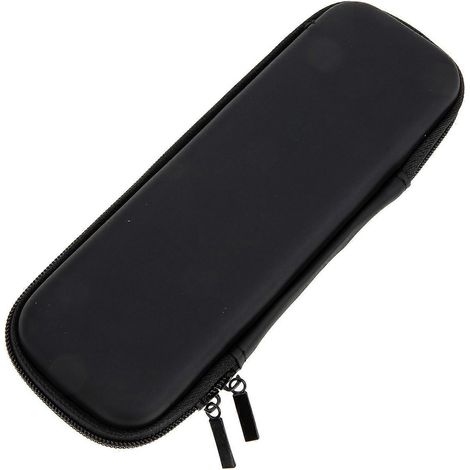Boîte de rangement noire zippée en PU pour harmonica, étui pour harmonica chromatique, housse de transport pour harmonica.-21x8cm-Black