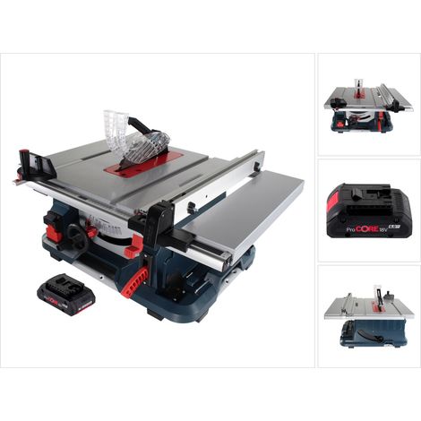 Bosch GTS 18V-216 Professional Akku Tischkreissäge 18 V 216 mm Biturbo Brushless + 1x ProCORE Akku 4,0 Ah - ohne Ladegerät