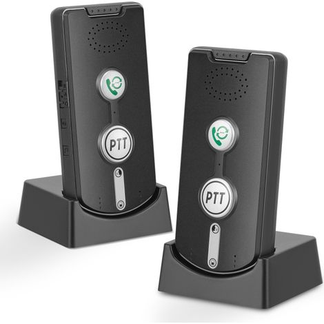 Talkie-walkie bidirectionnel 1000 mètres, talkie-walkie vocal sans fil intelligent, idéal pour les bureaux et les maisons (Noir)