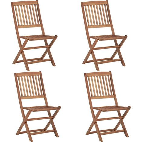 Maison Exclusive - Klappbare Gartenstühle 4 Stk. mit Kissen Massi