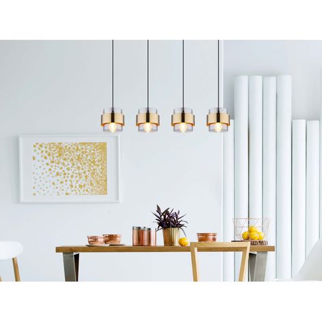 Globo - hängeleuchte - Milley - gold - glas - große esstischlampe (1/5)