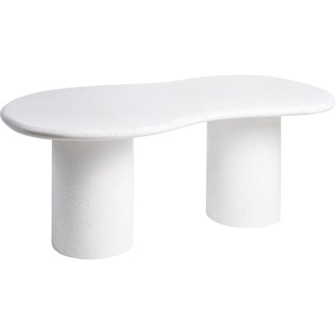 Gartentisch SIRMIONE 200 cm 110 cm Terrazzo Optik Terrazzo Weiß
