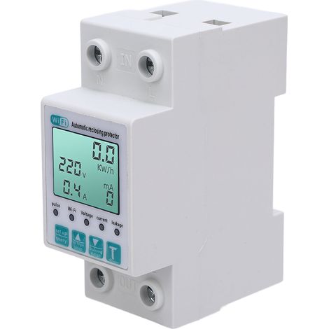 Compteur d'énergie intelligent WiFi 63A, application, télécommande, protection contre les surtensions, les fuites de courant, avec minuterie (1/5)