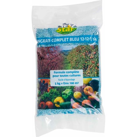 Fertilizante completo azul para cultivo 5 kg
