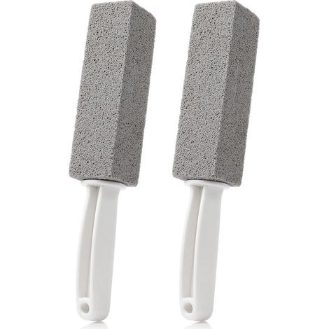 Juego de 2 piedras de limpieza para inodoro con mango - Ecológicas y naturales - Cepillos de limpieza para baño, inodoro, cocina y más (1/3)
