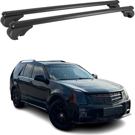 OMAC Aluminium Dachträger Querträger für Cadillac SRX 2003-2009 – TÜV / DIN 75302:2019 – Abschließbar – Max. 75 kg – 2 Stangen Schwarz (1/5)