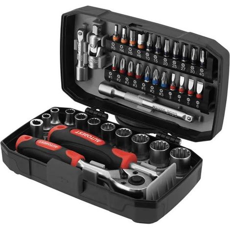 Set cricchetto Autobest 38 pezzi acciaio S2 4 13 mm