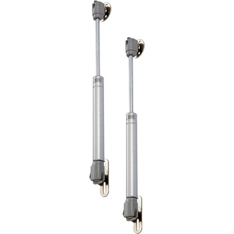 2pcs Ressorts à Gaz Hydrauliques pour Meubles, Amortisseurs à Gaz Argentés, Fermeture Douce et Tampon Complet pour Portes D'armoires Cuisine (1/5)