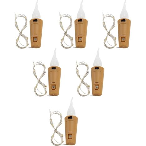 lumineuse pour bouteilles de vin avec bouchon LED 6 pièces (1/5)