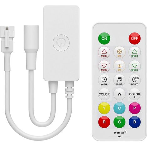 Contrôleur LED RVB adressable IC SP648E avec télécommande RF (1/5)