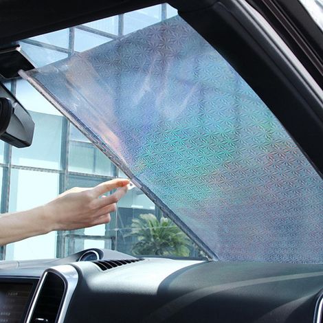 Pare-soleil rétractable automatique pour voiture, protection pare-brise anti-UV, rideau occultant solaire. (1/5)