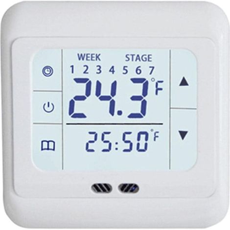 Intelligenter LCD-Bildschirm-Heizthermostat, programmierbarer Raumtemperaturregler für wandmontierte und bodenstehende Heizkessel (1/4)