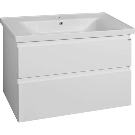 Aqualine Altair - Meuble pour lavabo 60x87x45 cm, 2 tiroirs, blanc AI290 (1/5)