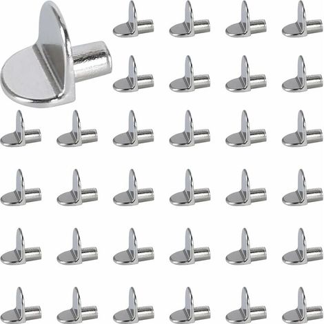 Perni per mensole da 5 mm, perni per mensole, perni di supporto per mensole, perni per mensole, supporto per mensole fai da te in acciaio inossidabile, 40 pezzi (1/5)
