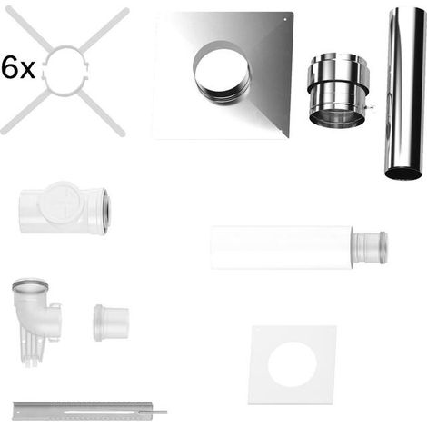 Bosch Abgaszubehör FC-Set80-C93x (hinten Grundbausatz C93x, d:80/125mm, Edelstahl, 7738112741