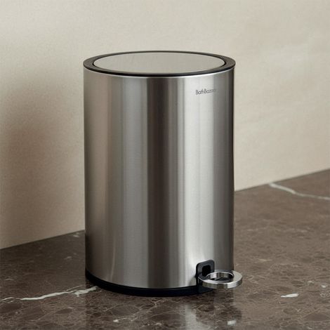 BATHBAZAAR - Poubelle à pédale inox mat 3L Step (1/5)