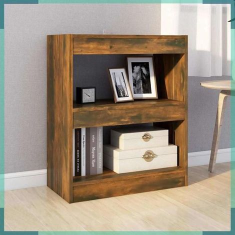 813599 Bibliothèque/Séparateur de pièce chêne fumé 60x30x72 cm (1/5)