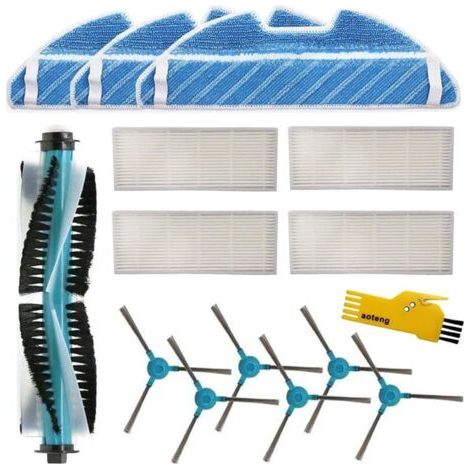FENOPLASTICAAccessori FOREHILL per Cecotec Conga 1490 Robot Aspirapolvere Ricambi Confezione da 1 Spazzola Principale, 4 Filtri HEPA, 6 Spazzole Laterali (1/5)