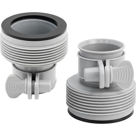 2 Pièces Adaptateur Tuyau Piscine B pour 32 vers 38MM Raccords Pompe Piscine 1,5 Pouce avec Joint pour Pompe Filtrante Système au Sel et Piscine Hors Sol (1/5)