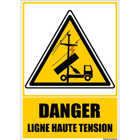 Signalisation danger électrique (C1354) - Adhésif - 75 x 105 mm