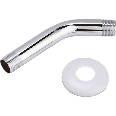 Bras de douche en acier inoxydable galvanisé pour salle de bain, accessoire de douche avec coude de tuyau G1/2" (1/5)
