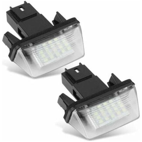 Set di 2 luci targa auto con 18 LED, sinistra e destra, per C3 2002-2009 / BERLINGO / 306 307 406 5008