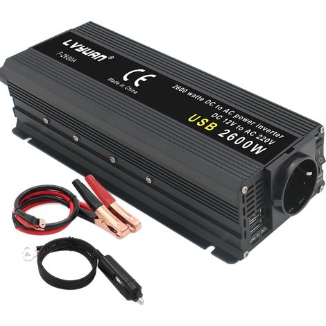 Onduleur, Sortie en Onde Sinusoïdale Modifiée, Haute Efficacité, 12V 220V 2600W (1/2)