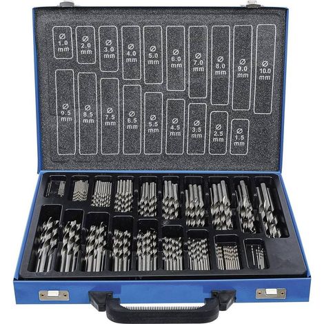 Jeu de Forets Hélicoïdaux HSS 1-10 mm - 170 pcs - Précision et Durabilité - Acier, Pro - D-Work