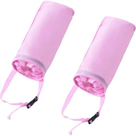Bolsas de basura colgantes lavables de 2 piezas para asientos de coche, Cubo de basura extraíble, Apertura elástica, Lavable, viajes, etc, Rosa (1/5)