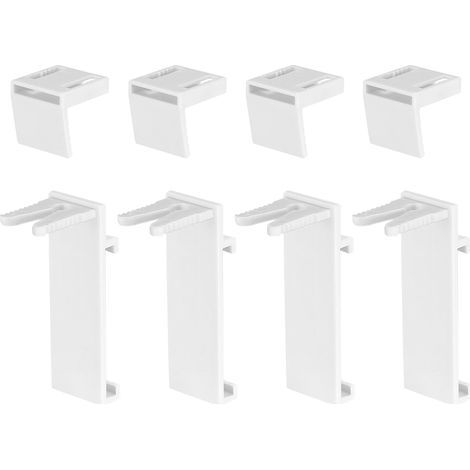 Lntyq 4 Pcs Support de Serrage Long pour Store Double, Fixation Store sans Percage Fenetre, Attache Rideau Supports de Serrage Longs Fixation pour Store Enrouleur PVC Fenêtre en Bois sans Perçage (1/5)