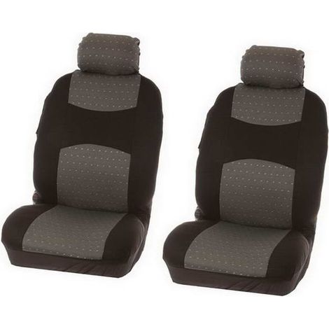 HOUSSES AVANT DE SIEGES UNIVERSEL CHICAGO GRIS/NOIR 4PCS (AIRBAG) X2