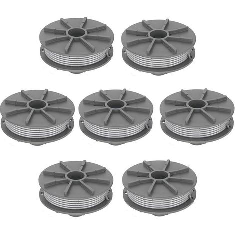 Bobine de fil pour Gardena 5307-20 débroussailleuse 1,65 mm 6,1 m, Bobine de fil rechange Coupe Bordure pour Gardena 5307 Easycut 400 Art.8846, ComfortCut450 Art.8847, PowerCut Art.8848 (7pcs) (1/5)